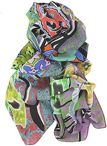 Silk Scarf Shawl, Neck Scarf, Head Scarf Christian Lacroix Designer Scarf 25 x63