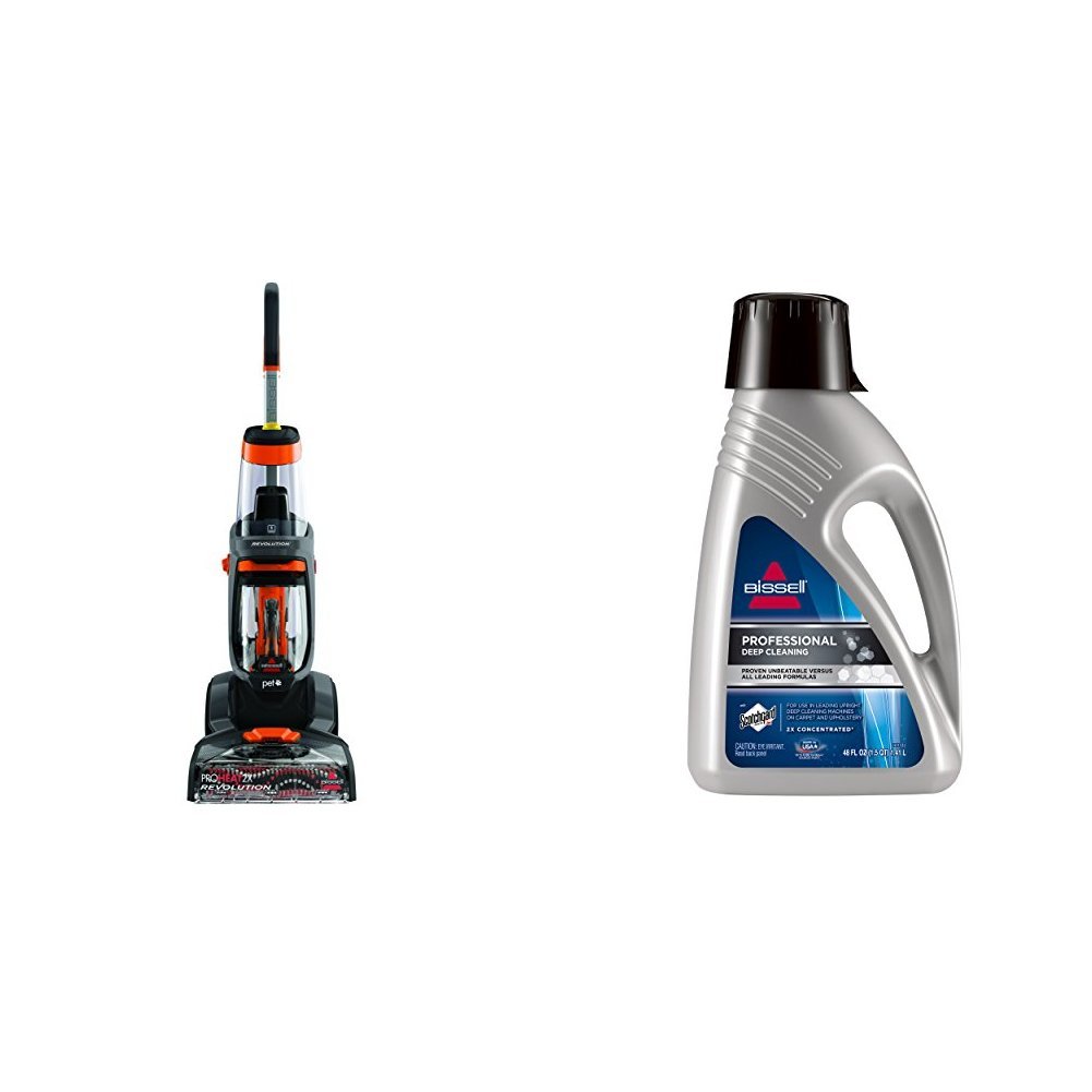 Bissell 1548 ProHeat 2X Revolution Pet Full-Size Carpet Cleaner and Bissell  78H6B Deep Clean Pro 2X Deep Cleaning Concentrated Formula, 48 ounces Bundle