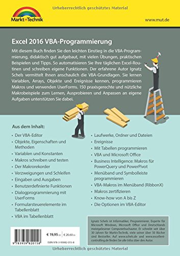 Excel 2016 VBA-Programmierung - Jetzt lerne ich: Das Komplettpaket für den erfolgreichen Einstieg. Mit vielen Beispielen und Übungen. Für die Versionen 2007-2016