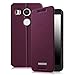 Nexus 5X Case - Fintie Premium PU Leather [Slim Flip] [Card Slot] Protective Wallet Case Cover for Google Nexus 5X (2015 Release), Purple