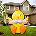 SEASONBLOW 5 FT Inflatable Easter Sloth with Egg Blow Up Decoration LED Lighted for Lawn Yard Indoor Outdoor Home Holiday Party Decor