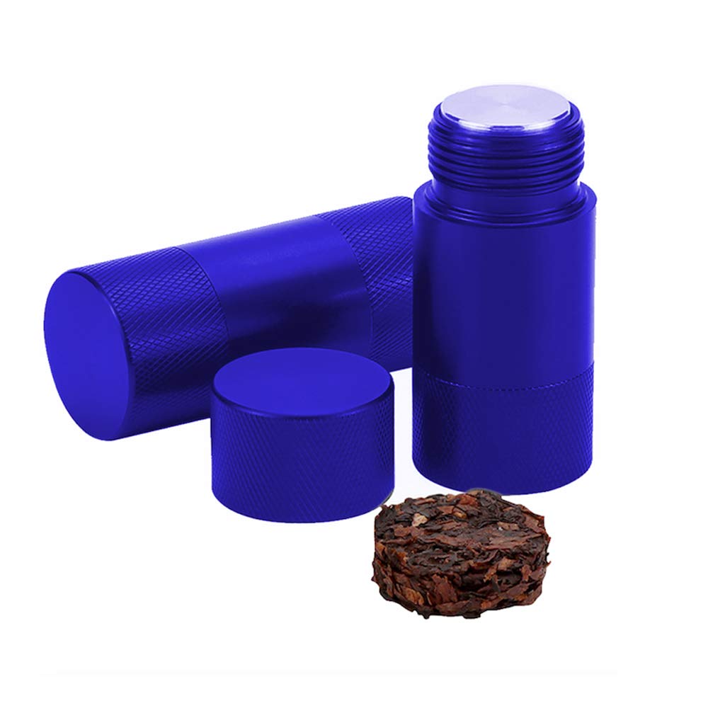 Spespo Aluminum Pollen Press Presser Compressor Herb Grinder Spice Crusher 6.1x2cm -Lipstick Design (Blue)