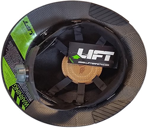 Texas America Safety Company Actual Carbon Fiber Material Hard Hat with Hard Hat Tote- Full Brim, Glossy Black - Thumbnail 4