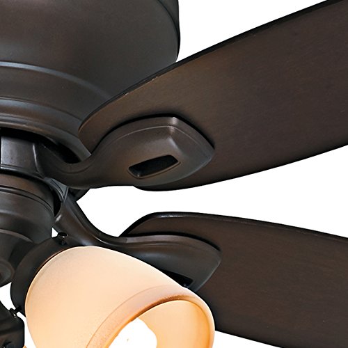 Casablanca Fan 44 inch Maiden Bronze Finish Low Profile Ceiling Fan with Smoked Walnut/Walnut Reversible Veneer Blades and Light Kit (Certified Refurbished) - Thumbnail 3