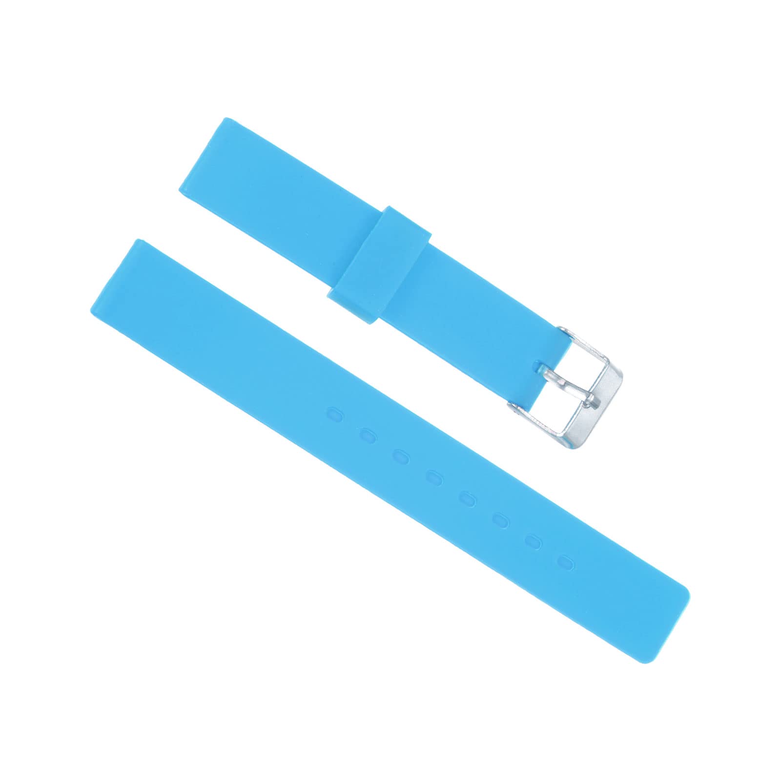 Photo 1 of uxcell Soft Rubber Watch Band 16mm Width, Replacement Silicone Watch Strap, Sky Blue