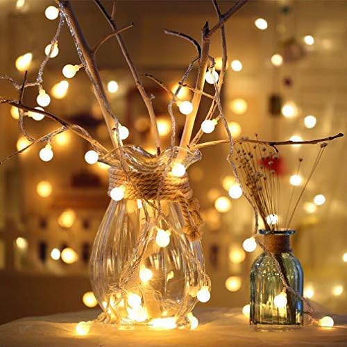 Beaumode 20LED Globe String Lights,Battery Operated Fairy Lights Lights for Festival Christmas Garden Patio Parties Christmas Tree Décor (Warm White-20LED)