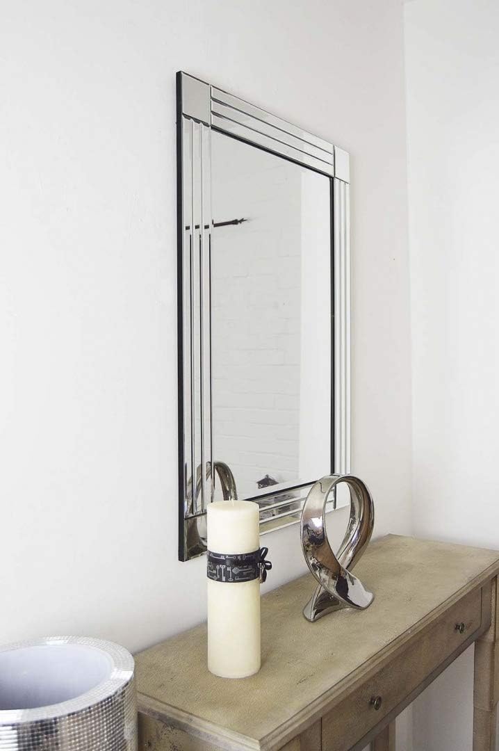 MirrorOutlet Modern Design Silver Bevelled Edge Venetian Wall Mirror 2ft4 x 3ft4 (70cm x 100cm), 61x51,YC018 - Image 4