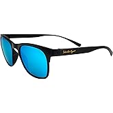 Islander Eyes Tahiti Polarized Sunglasses for Women Fashionable Black Frame w/Blue Mirror Lens