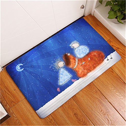yingzhong Cartoon Flannel Carpet Angel And Devil Printing Mat For Living Room 40x60cm 50X80cm Door mat Rectangle Tapete 3 400mm x 600mm