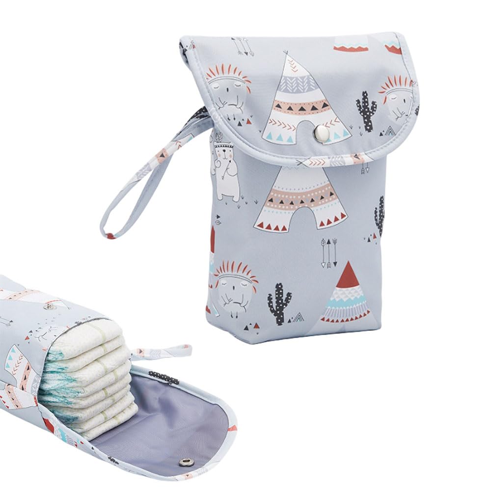 Oaygat Wet Dry Bag for Baby Cloth Diapers Baby Waterproof Diaper Organizer Portable Diaper Carry Bag with Button Nappy Daycare Organiser Storage Bag Reusable Wet Bag for Stroller Diapers Toiletries