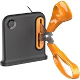 Fiskars Scissor Sharpener, Ideal for Right Handed Kitchen Scissors | Ergonomic design, min. 55% Recycled Materials, 80% Recycled ABS Housing, Black/Orange, 1081190