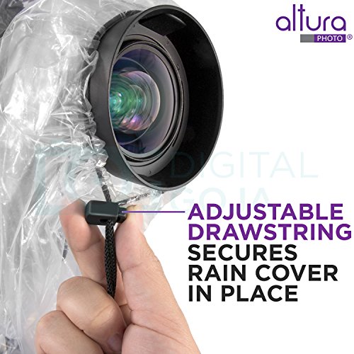 (2 Pack) Altura Photo Rain Cover for DSLR Camera – Standard and Flash Version