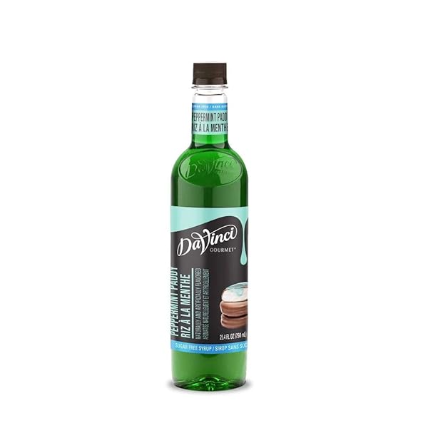DAVINCI GOURMET SUGAR FREE PEPPERMINT PADDY SYRUP, 750 ML PLASTIC BOTTLE