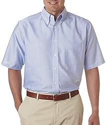 UltraClub Men's Classic Wrinkle-Resistant