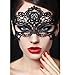 Aneco 24 Pieces Lace Masquerade Mask Halloween Venetian Eyemask Sexy Lace Eye Mask Mysterious Lace Mask for Carnival Party Costume Ball, Black