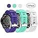 Fit for Garmin Fenix 5S Watch Band, Fenix 5S Plus Bands, 20mm Easy Fit Silicone Bands Bracelet Straps Wristbands Accessory Fit for Garmin Fenix 6S, Fenix 6S Pro for Women Men (Purple Mint Green White)