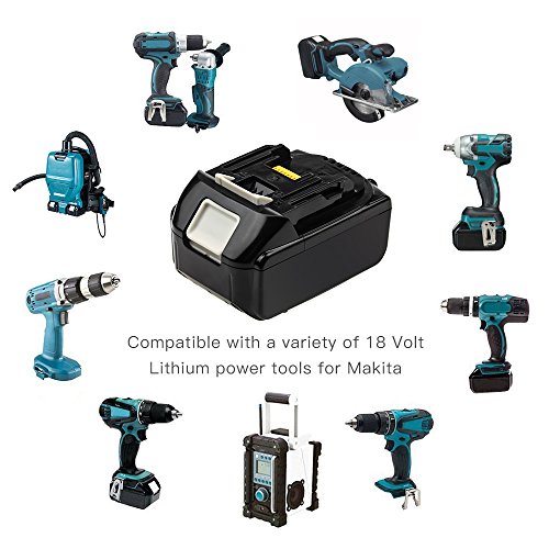 Dosctt BL1830B Replace for Makita 18V Lithium LXT Battery BL1860B BL1850B BL1840B 194204-5 LXT400 Cordless Tools with LED Power Display 2 Pack - Thumbnail 6