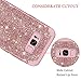LONTECT Compatible Galaxy S8 Case Luxury Glitter Sparkle Bling Heavy Duty Hybrid Sturdy High Impact Shockproof Protective Cover Case for Samsung Galaxy S8, Shiny Rose Gold