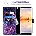 BENTOBEN Note 8 Wallet Case, Samsung Galaxy Note 8 Case, PU Leather Nebula Galaxy Stars Space Design Card Holder Slots Kickstand Magnetic Wristlet Folio Flip Cover for Samsung Galaxy Note8, Purple