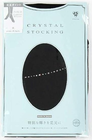 Amazon Co Jp クリスタルストッキング アンクレット ブラック柄 サイズl Ll スワロフスキーの輝き ストキング パンスト 面接 説明会 ワーキングマザーのおしゃれ きらきら 入園式 入学式 服 ファッション小物