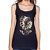 QIANGS Women's Nhl Chicago Blackhawks Skull Design Top Size XL