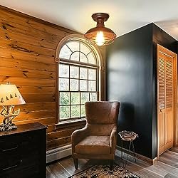 2 Pack Farmhouse Flush Mount Ceiling Light - Easric
