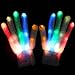 Glovion LED Gloves ONE Pair LED Light-up Rainbow Gloves Colorful Flashing Light-emitting Halloween Gloves Game Party Decoration Gloves