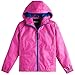 wantdo Girl's Waterproof Rain Jacket Windproof Hooded Raincoat Lightweight Windbreaker