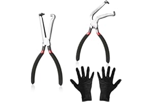 Lawnoval Dual Electrical Disconnect Pliers Set, Insulated Tools Fuel Line and Sensor Disconnection, with Straight and 60 Bend