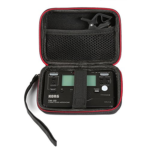 LuckyNV Travel Carrying Case for Korg TM-50 TM50BK Instruments Tuner Metronome Recorder fits Clip-On Microphone (Case Only)(Not fit to TM-60) - Thumbnail 6
