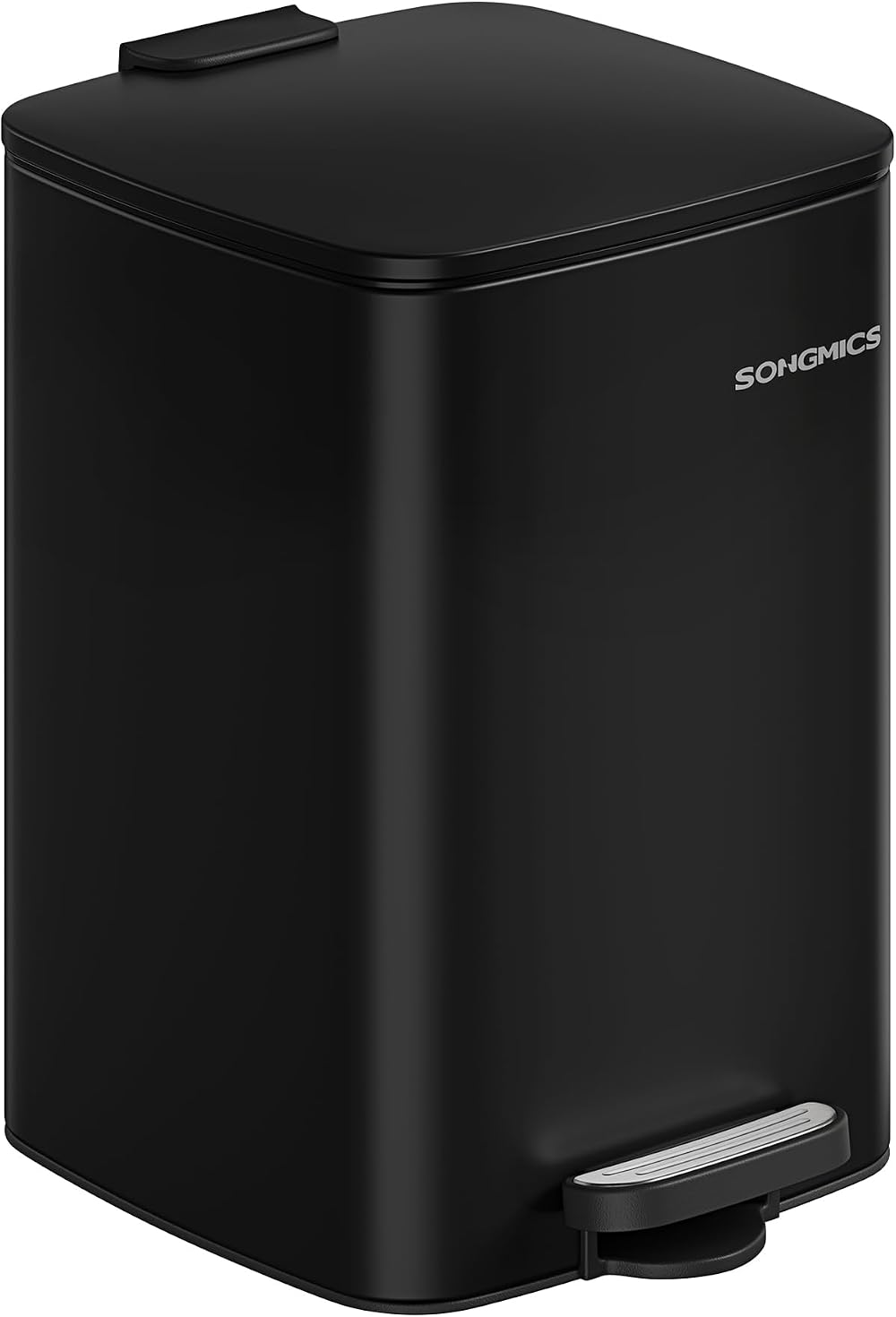 SONGMICS 20 L Steel Pedal Bin with Inner Bucket Soft Close Ink Black LTB592B02