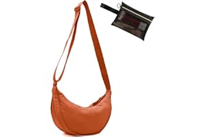 OHHMNKK Crossbody Bag Hobo Crescent Bag with Mesh Storage Bag, Women Men Shoulder Bag Purse Dumpling Bag Adjustable Strap