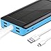 BONAI Solar Power Bank 30000mAh,(Huge Capacity)(Flashlight)(Outdoor) 4.2A Max Input External Battery Pack, 5.8A and Type C Output, Portable Charger Compatible with iPhone, iPad, Samsung, LG More Blue