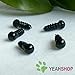 400pcs 4.5mm Small Safety Eyes for Crocheting Black Plastic Doll Eyes with Washers for DIY Crochet Animals