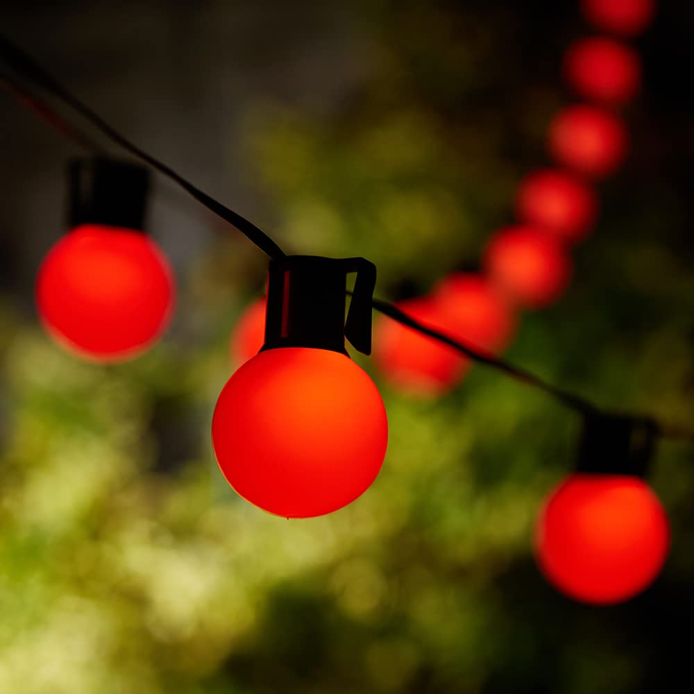 SolarCentre® Sophia Outdoor Solar Powered Smart App Controlled Festoon Lights - 25 Bulbs