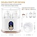 Babebay Baby Bottle Warmer, Deluxe Bottle Sterilizer & Smart Thermostat 4 in 1, Evenly Warm Breast Milk or Formula, Real-time Temperature,LCD Monitor,Fast Heating [2018 Most Genius Gifts]