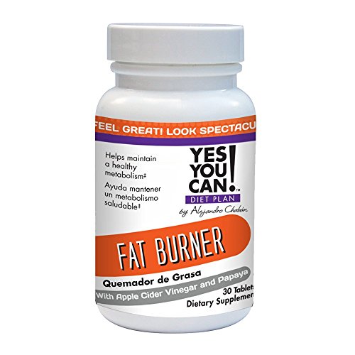 YES YOU CAN DIET PLAN - Fat Burner Weight Loss Supplement with Apple Cider Vinegar, Quemador de Grasa, 30 Tablets