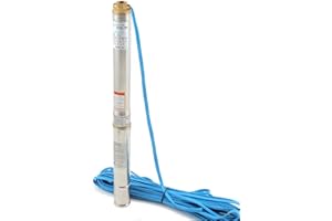 ZYIY 3 Inch Bore Deep Well Submersible Pump 110V 1/3HP Water Well Pump 157ft Head 18.5GPM Impeller Deep Well Pump with External Control Box for Water Tower Industrial Agricultural Irrigation Home Use