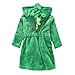Toddlers Kids Hooded Animal Fleece Bathrobe Children's Pajamas Sleepwear(Green Dinosaur, 2-3T(Height:35.5