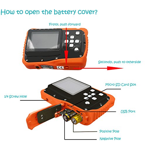 Kids-Camera-12MP-HD-Waterproof-Camcorders-with-2-Inch-LCD-4x-Optical-Zoom-and-Mic-Outdoor-3M-Underwater-for-GirlsBoys-Black