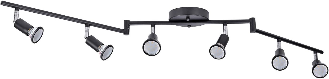 AIBOO LED Light Bulb Trims for Black Ceiling Lights Removable & Protective GU10 Light Bulb Trims for Ceiling Spotlight Bar Black (6 Pack) - Image 4