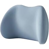 Lumbar Support Pillow for Office Chair and Car, Memory Foam Lower Back Cushion, 15.75 x 12.6 x 3.94 in, Blue