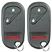 KeylessOption Keyless Entry Remote Control Car Key Fob Replacement for NHVWB1U521, NHVWB1U523 (Pack of 2)