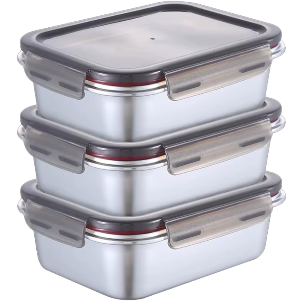 Usefull Containers Stainless Steel Food Containers with Lids, Meal Prep Containers ...