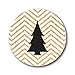 Black and Faux Gold Christmas Tree Stickers / 500 Holiday Envelope Seals / 1.5
