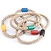 Goutoports 10 Multicolor Quoits Ropes for Kids Ring Toss Game