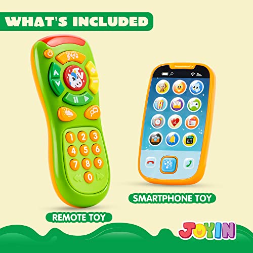 JOYIN Baby Toy Phone, Remote Control and Smart Phone with Music, Fun Musical Learning Toys for Babies, Boys, Boys, or Girls, Birthday and Christmas Gifts