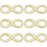 PH PandaHall 925 Sterling Silver Infinite Symbol Pendant, Infinity Linking Charms Connector for DIY Necklace Jewelry Making