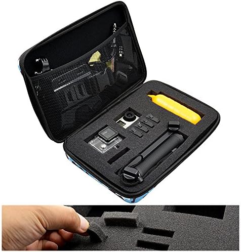 Carrying Case with Fully Customizable Interior for Gopro Hero 5 Black, Session, Hero 4, Session, Black, Silver, Hero+ LCD, 3+, 3, 2, 1 - Tailor the Case to Your Needs - For Travel or Home Storage