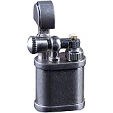 WVMKOR Mini Kerosene Lighter Creative Retro Old-Fashioned Grinding Wheel Lighter Men's Gift (HT703SILVER)